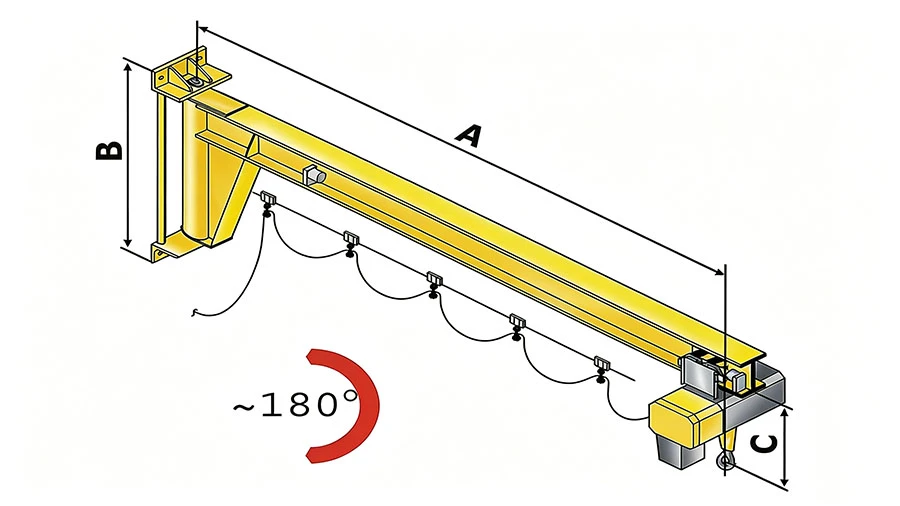Beam mounted jib crane structural mounting bracket Beam mounted jib crane structural mounting bracket